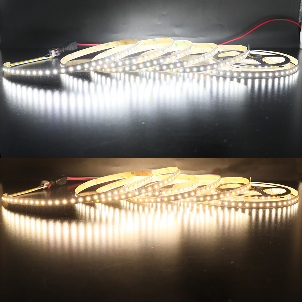 DC24V 2835SMD CCT 960LEDs 10MM Optional Flexible Smart LED Strips-Pure White+Warm White, 16.4FT/Roll DC24V 2835SMD CCT 960LEDs 10MM Optional Flexible Smart LED Strips-Pure White+Warm White, 16.4FT/Roll